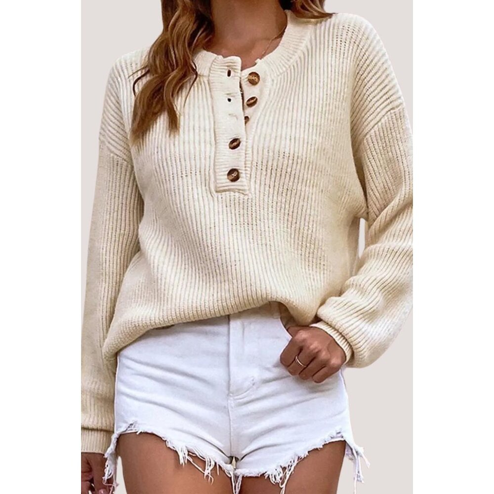 Half Button Up Thermal Sweater
